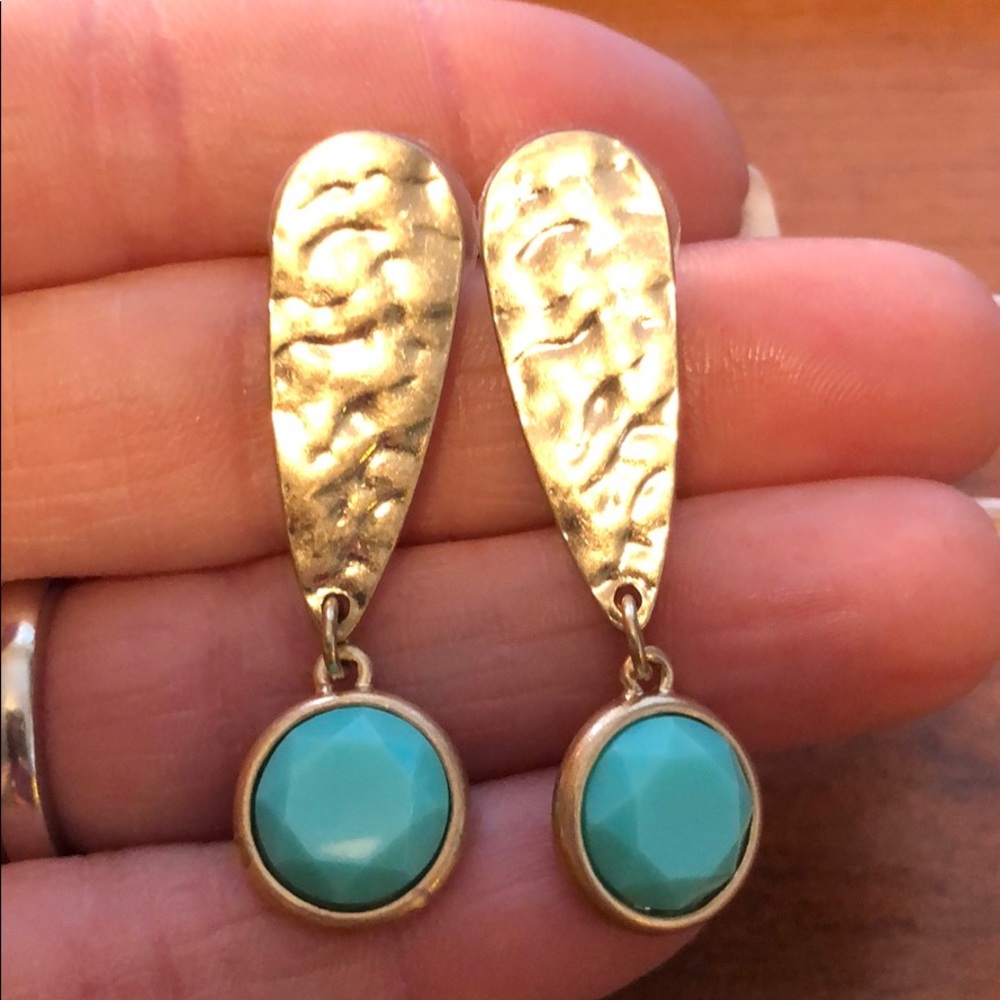 Gold & Turquoise Earrings